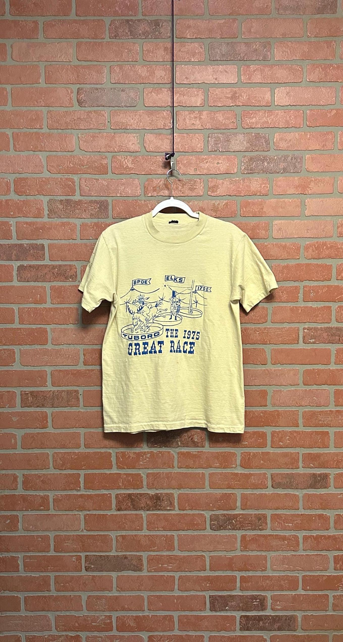Haut De Survêtement TUBORG Vintage 1986, Blanc, Manches Courtes, Taille XL Homme