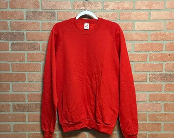 Vintage Red Crewneck Sweatshirt Made In USA Jerzees NUBLEND Deadstock XL