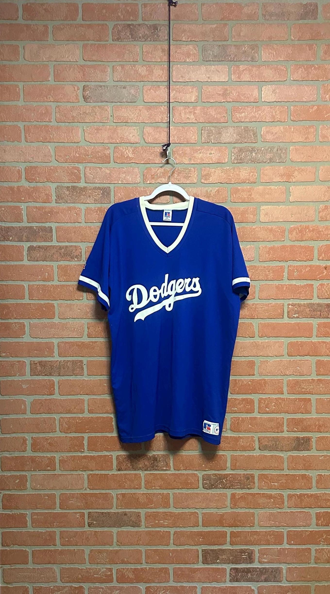 Vintage 1990s LA Dodgers MLB Russell Athletic, XXL, Jersey Shirt 
