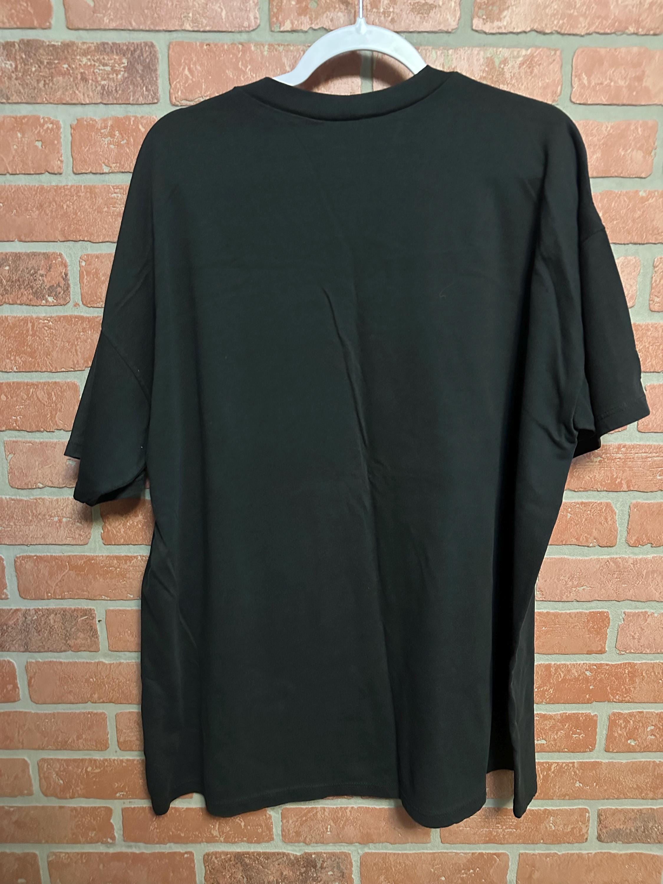 2000 Russell Athletic XXL New York Mets Black T Shirt V-neck USA