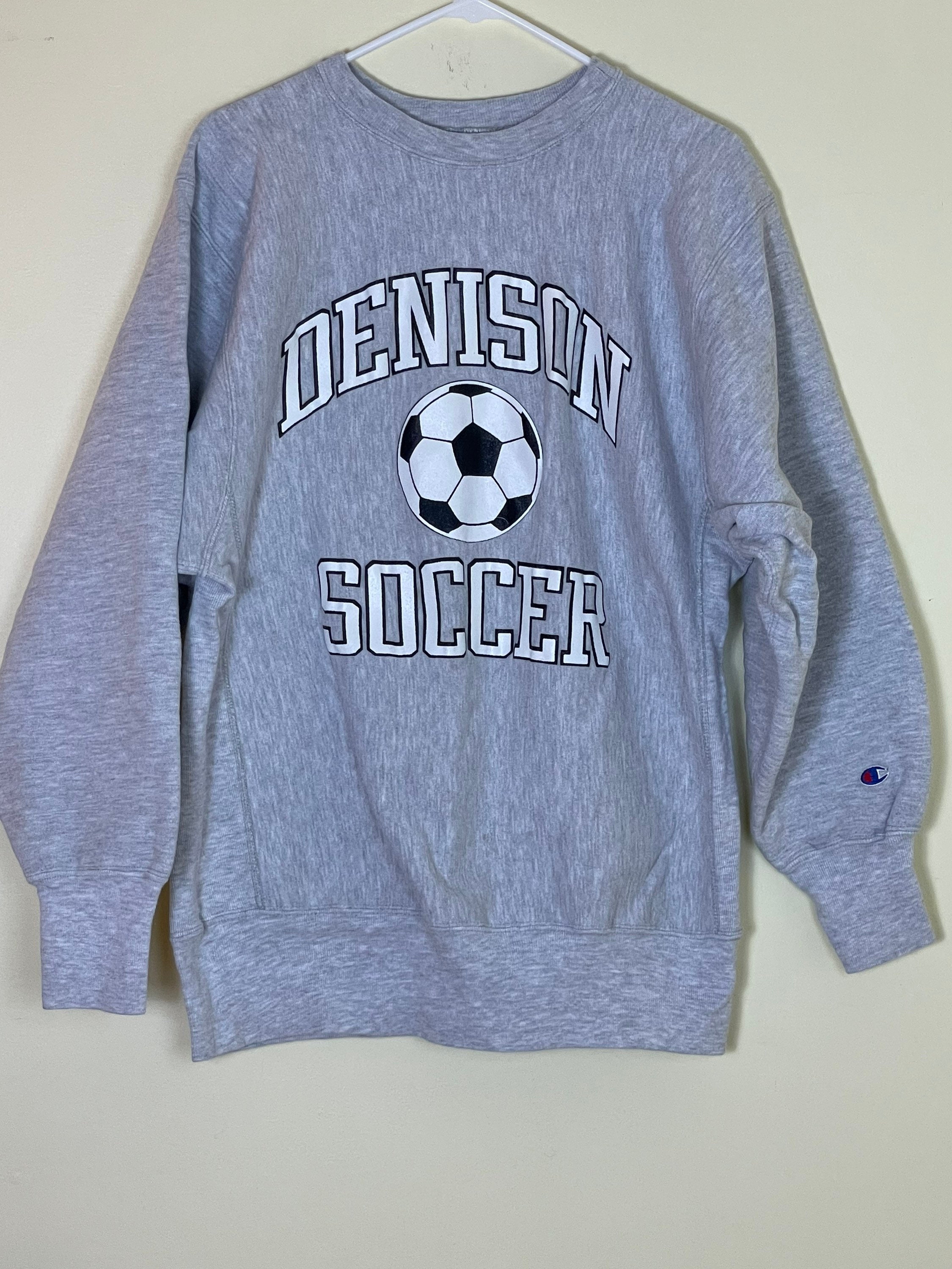 CHAMPION VINTAGE 90s DENISON SOCCER RW CREWNECK GRAY サイズXL Vintage Denison Soccer Vintage Champion Reverse Weave Crewneck