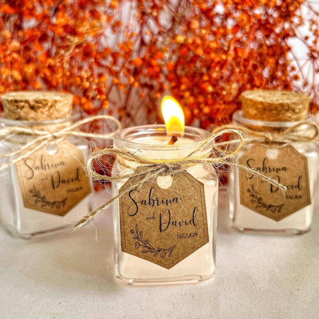 New Mini Rustic Wedding Favors for Guests,bridal Shower Candle Favors ...