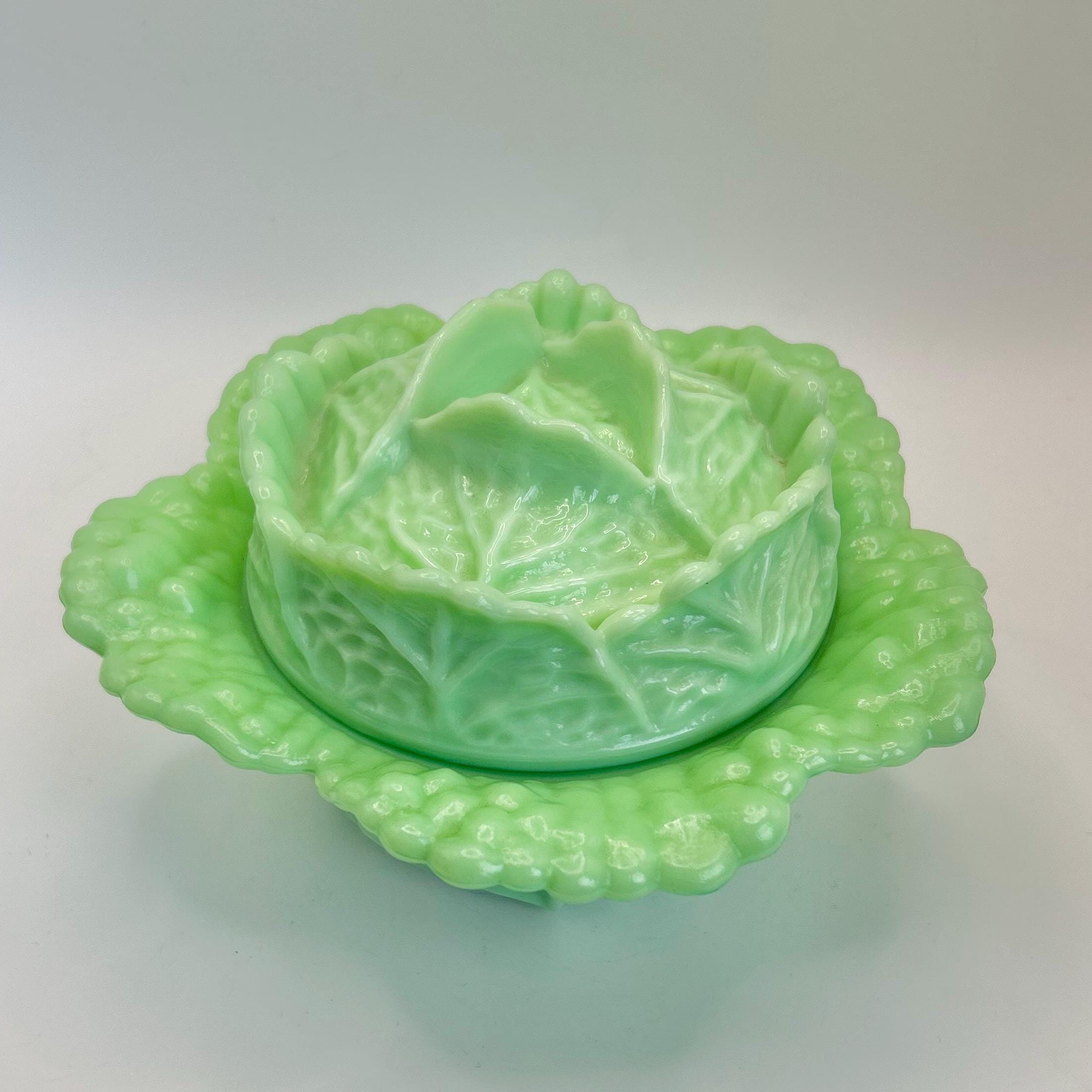 L.E. Smith Jadite Cabbage Covered Dish — Martha Stewart Collection
