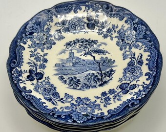 Johnson Bros Asiatic Pheasant Blue Drilled 7 7/8