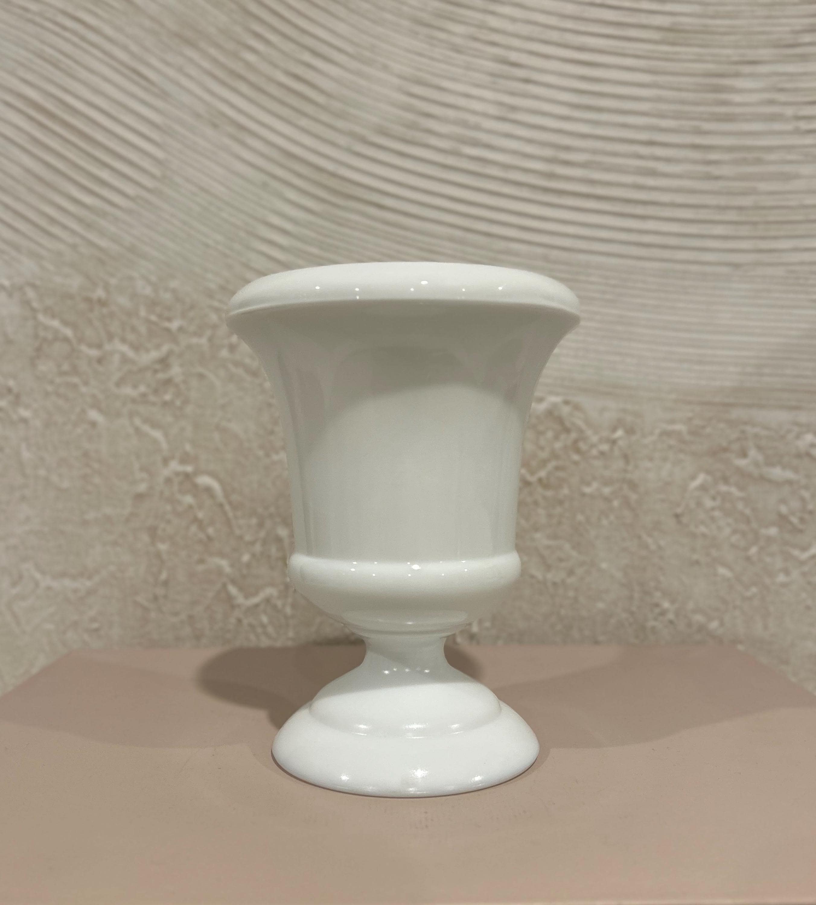 Vintage Milk Glass Urn Vase