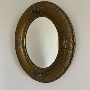 Vintage Oval Gold Decorative Wall Mirror