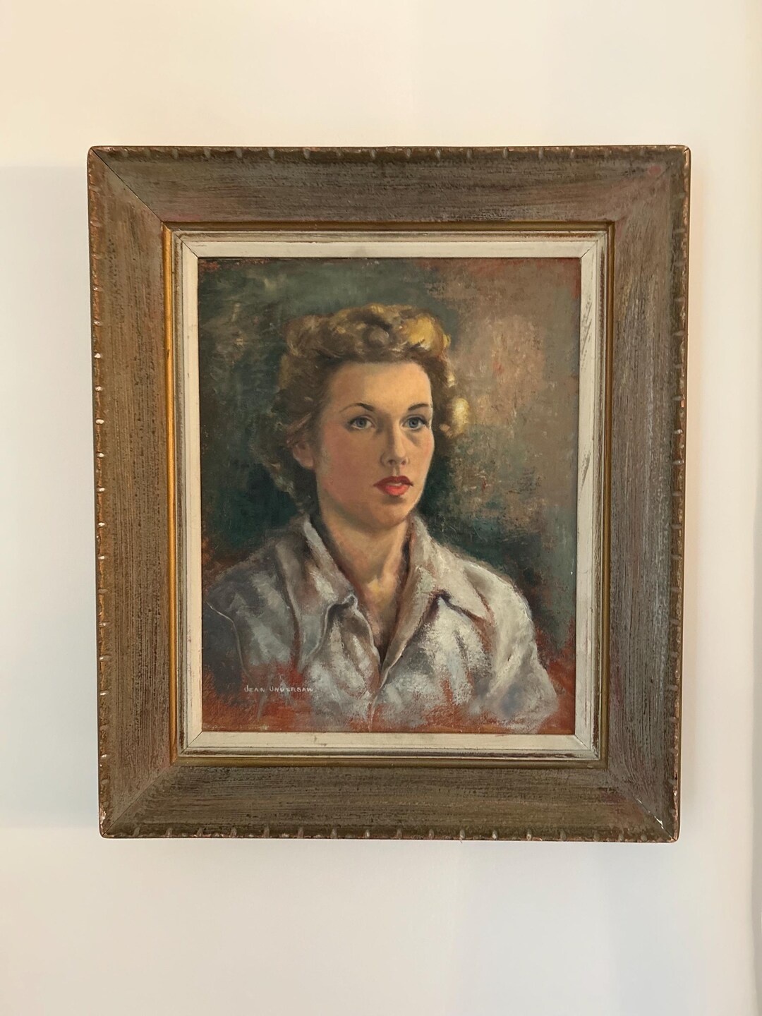 Vintage Framed Oil Painting Portrait of A Women - Signed, on Canvas - Etsy