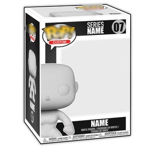 Servicio de diseño de figuras personalizadas, embalaje de figuras de acción de vinilo, cartón rígido resistente impreso, plantilla desplegable, archivo imprimible, descarga personalizada