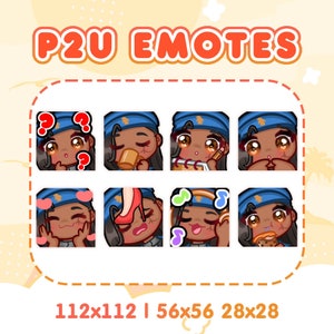P2U Ana Captain Amari Overwatch Hero Brown Girl Twitch | Stream Sub & Bit Badges | Anime | Chibi Girl | Twitch Graphics | Emote Discord