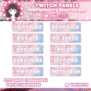 Cherry Blossom Panels Twitch
