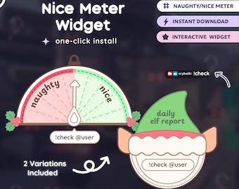 Naughty/Nice Meter Widget – Interactive Christmas Minigame | StreamElements & OBS / StreamLabs | Widgets for Streamers