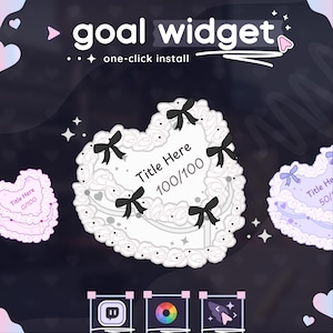Heart Cake Animated Goal Widget | OBS, StreamElements & Streamlabs Desktop | Streamer Widget