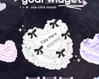 Heart Cake Animated Goal Widget | OBS, StreamElements & Streamlabs Desktop | Streamer Widget