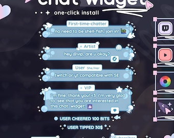 Sea Bubble Chat Widget | OBS, StreamElements & Streamlabs Desktop | Streamer Chat Overlay