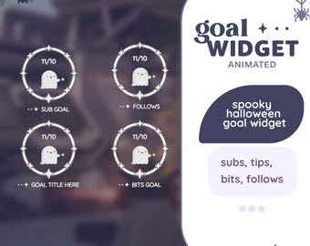 Spooky Ghost Goal Widget for StreamElements, Twitch (Digital Download)