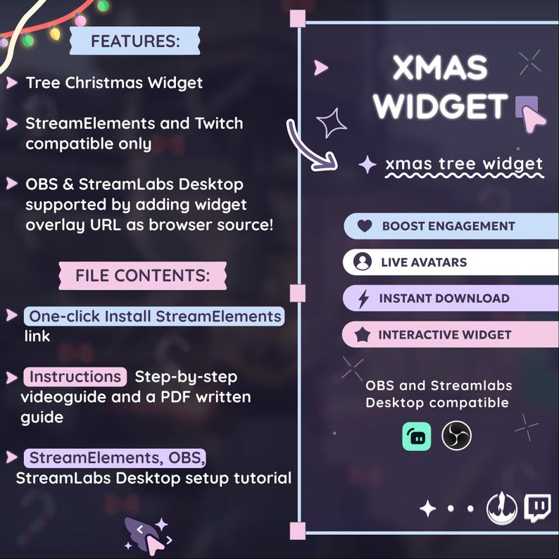 Interactive Christmas Tree Widget – Viewer Avatars, Chat, Subs, Tips ...
