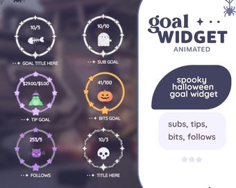 Spooky Halloween Goal Widget for StreamElements & Twitch (Digital Download)