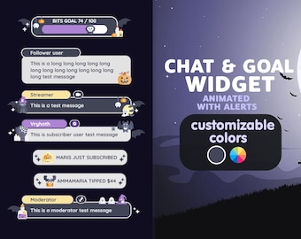 Halloween Stream Chat Widget: Spooky Animated Goal (Digital Download)