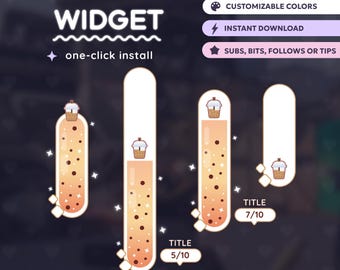 Bubble Tea Goal Widget | StreamElements, Twitch (P2U)