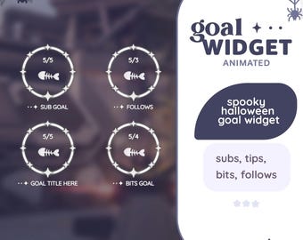 Fishbone Halloween Goal Widget: Animated Stream Overlay (Digital Download)