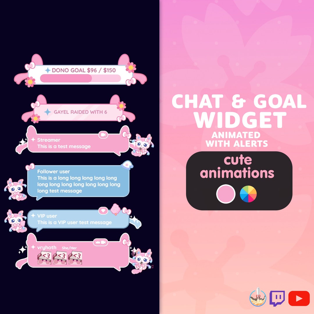 P2U Sylveon Chat Widget Goal Eevee Cute Candy Sweet Stream Cute ...
