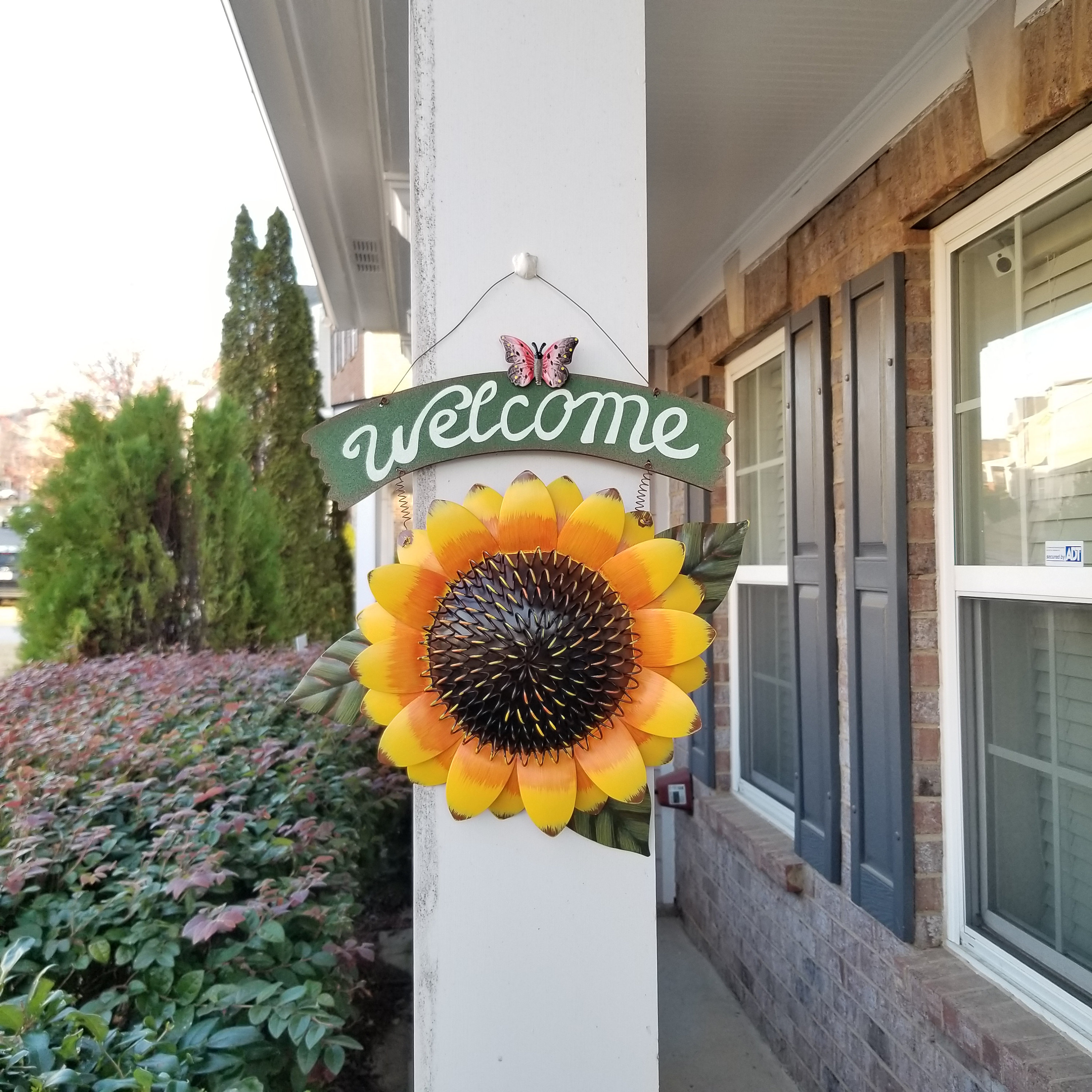 Home Accent Wooden Sunflower Hanging Plaque Welcome Sign Fall Harvest Thanksgiving Wall Décor