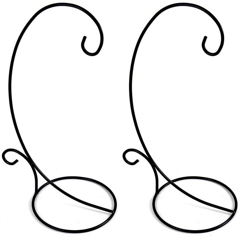 Ornament Display Hanging Stand Set of 2 Black Metal Stand Etsy