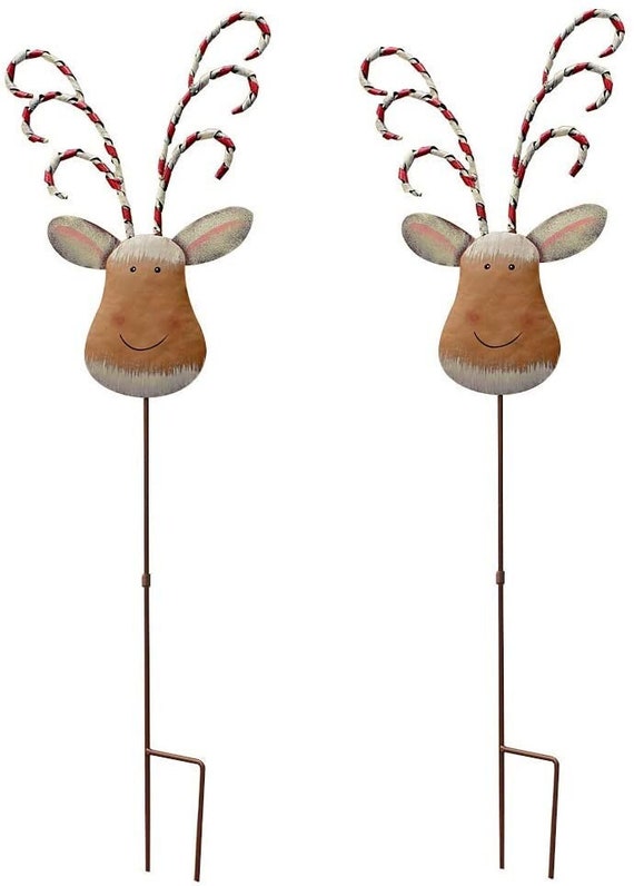 Metal Reindeer Yard Stake Decorative Deer Indoor Outdoor  Etsy