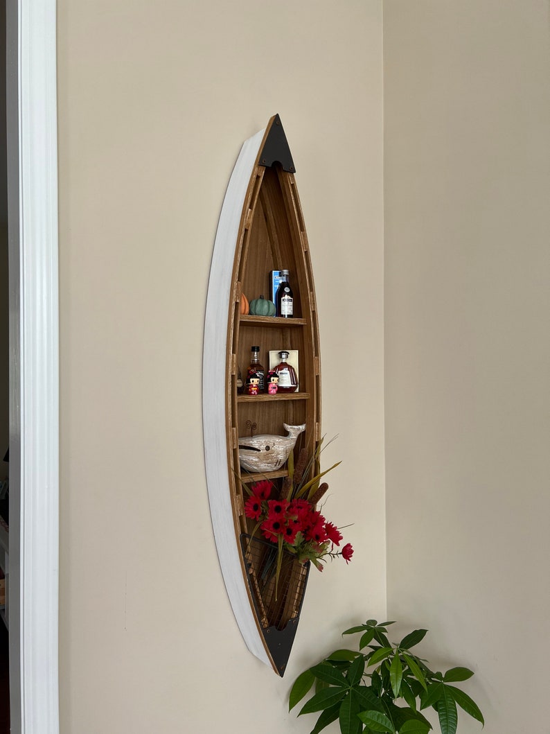 Wooden Boat Decor Hanging Wood Boat Decoration for Wall Etsy