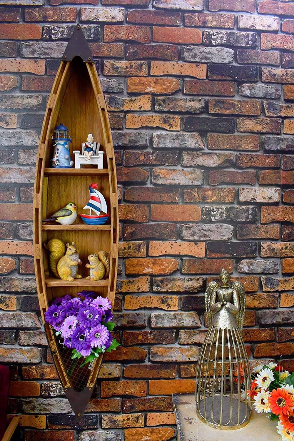 Wooden Boat Decor Hanging Wood Boat Decoration for Wall Etsy