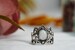 White Gold Moonstone Ring - Yoni Art Ring - Large Crystal Statement Ring - June Birthstone - Birthday Silver Floral Ring - Fertility Ring