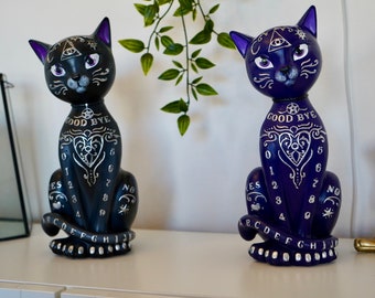 Black Cat Figurine - Sphinx Statue - Bastet Statue - Cat Decor - Witch’s Cat - Black Cat Statue - Ouija Planchette - Spirit Board Decor