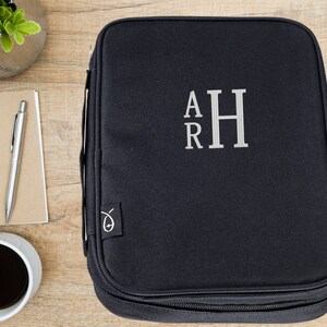 Personalized Bible Cover | Monogram | Embroidered |black Canva ...