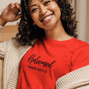 Faith shirt, Christian tee shirt, Religious gift, Gift for Christian, Redeemed , Gift for Christian woman, Faith Gift