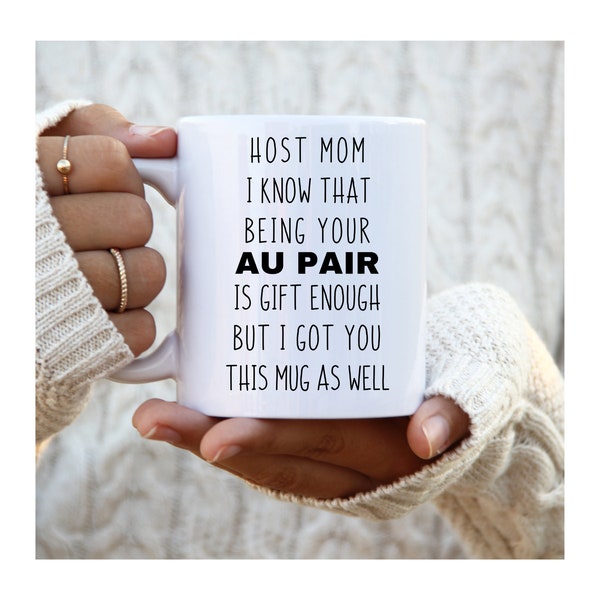 Host mom mug,  Host mom gift, Funny gift for host mom, Gift from  au pair, Gift from child nanny, Gift from babysitter