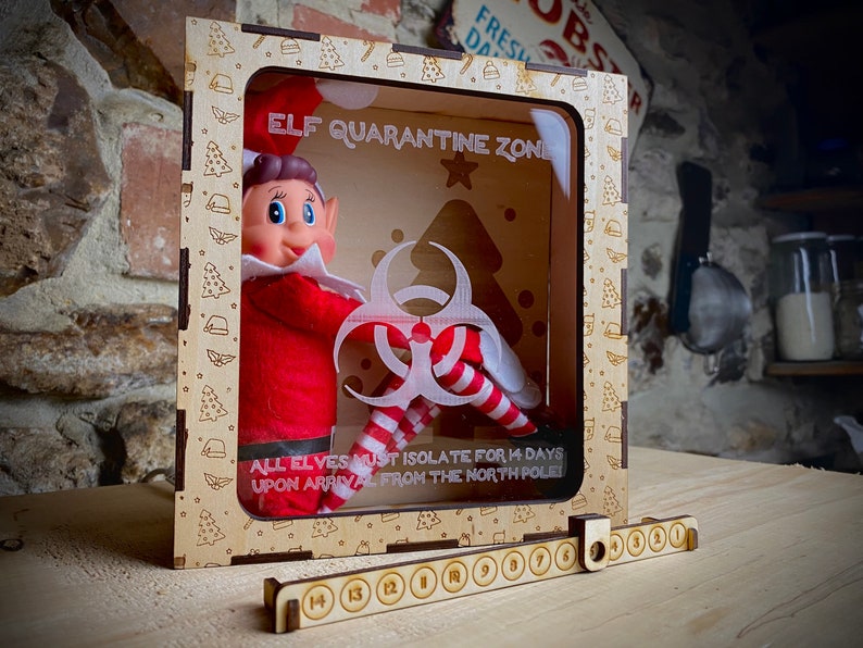 Personalised Elf Coronavirus/COVID Isolation Quarantine Box image 0