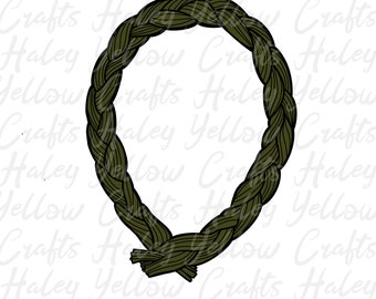 Sweetgrass Braid Ring Svg Cut File and other formats
