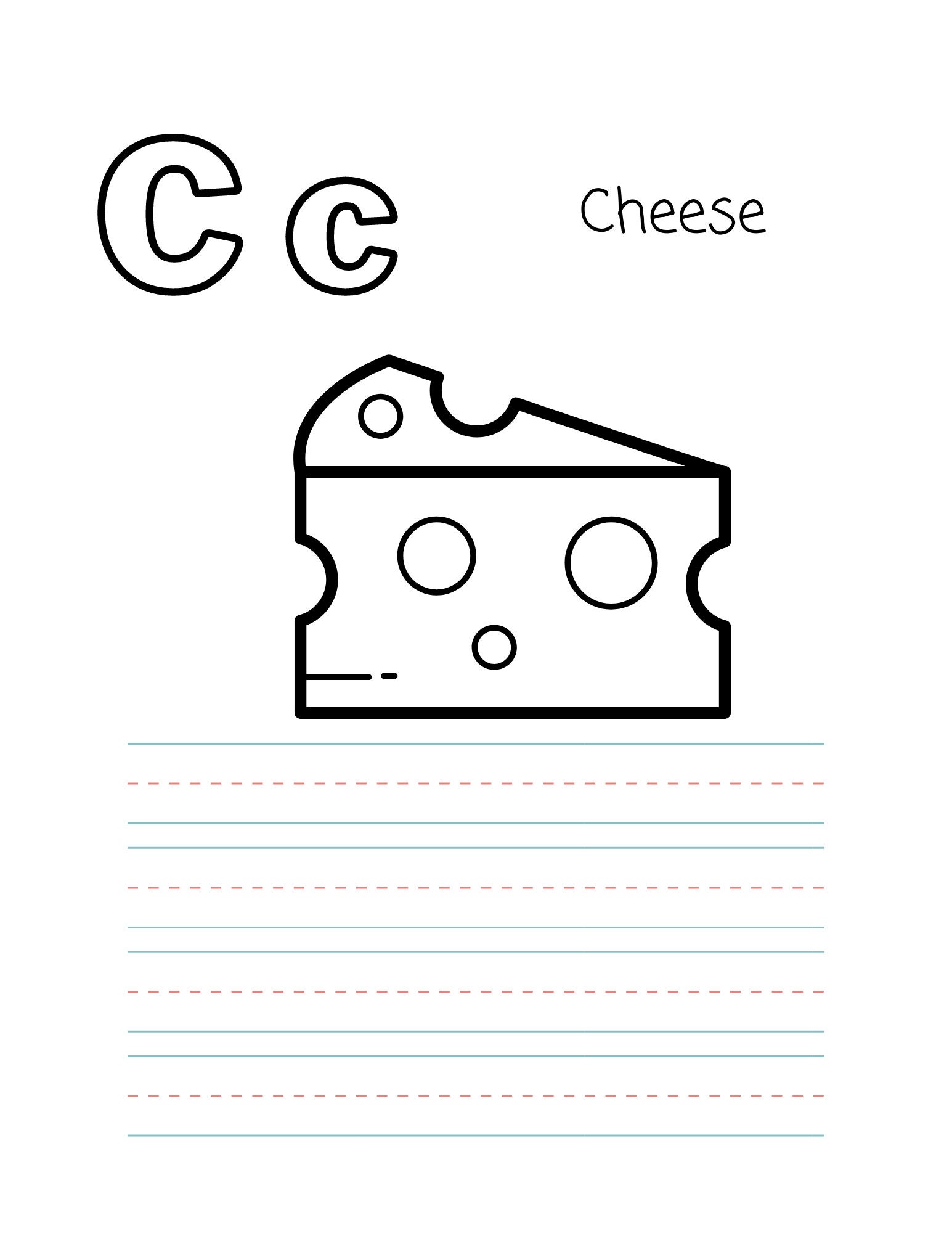 Printable Handwriting Practice and Coloring Pages 8.5x11 | Etsy