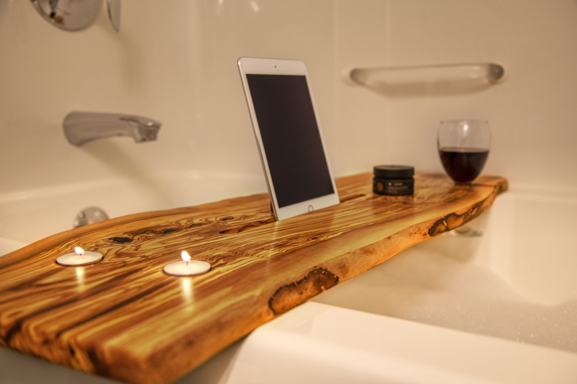 Live Edge Bath Caddy Etsy