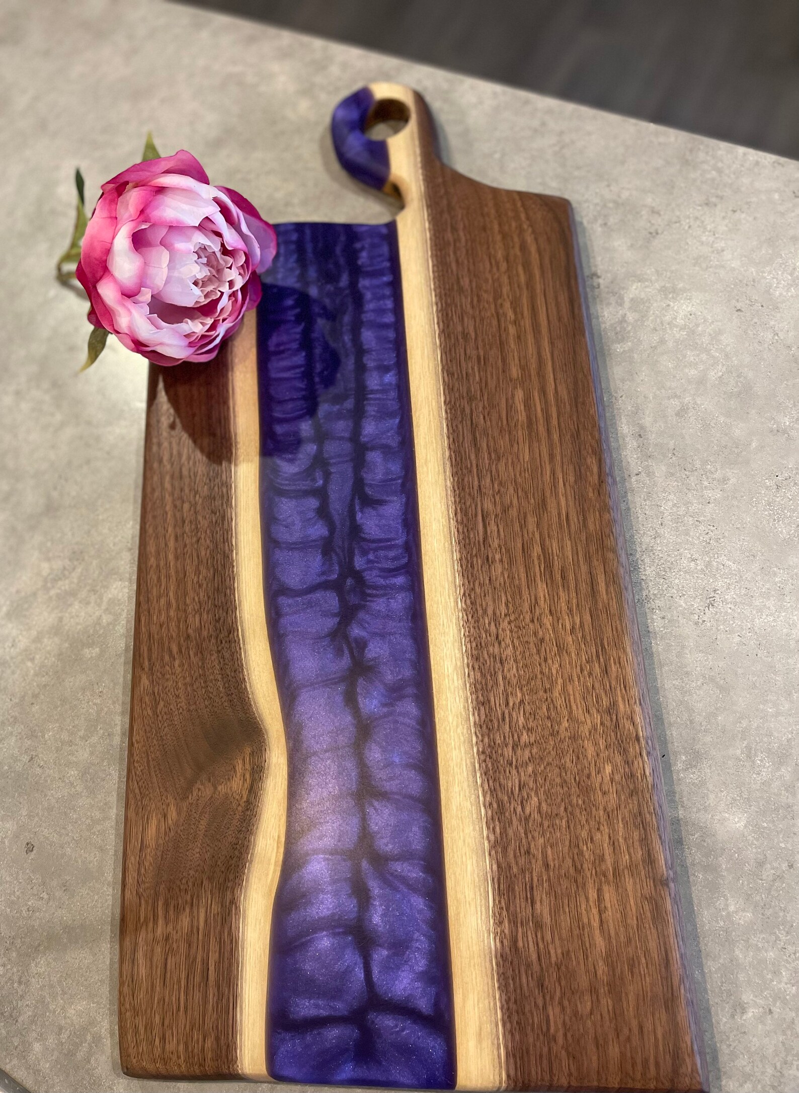 Live Edge charcuterie Resin Boards Etsy