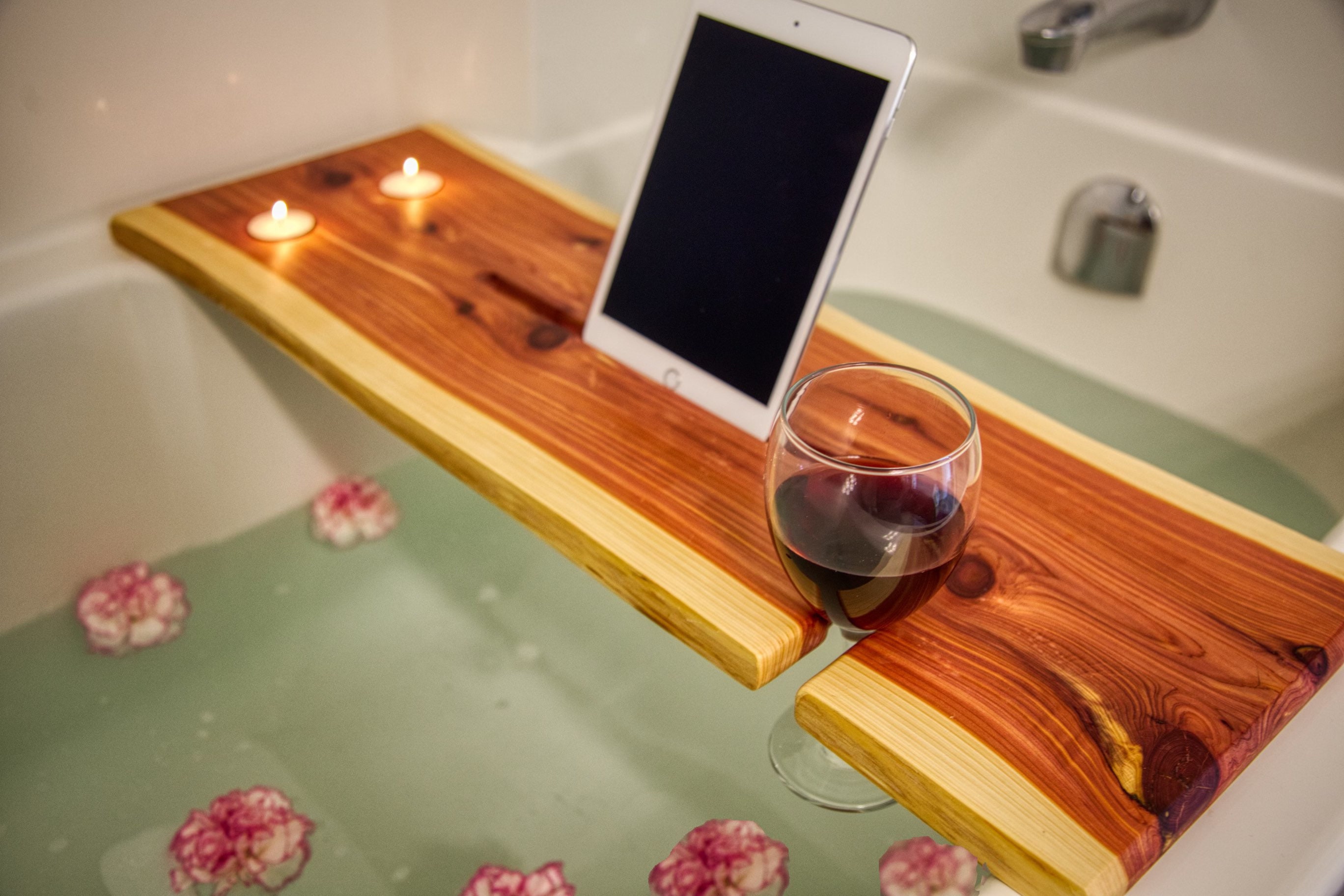 Live Edge Bath Caddy Etsy