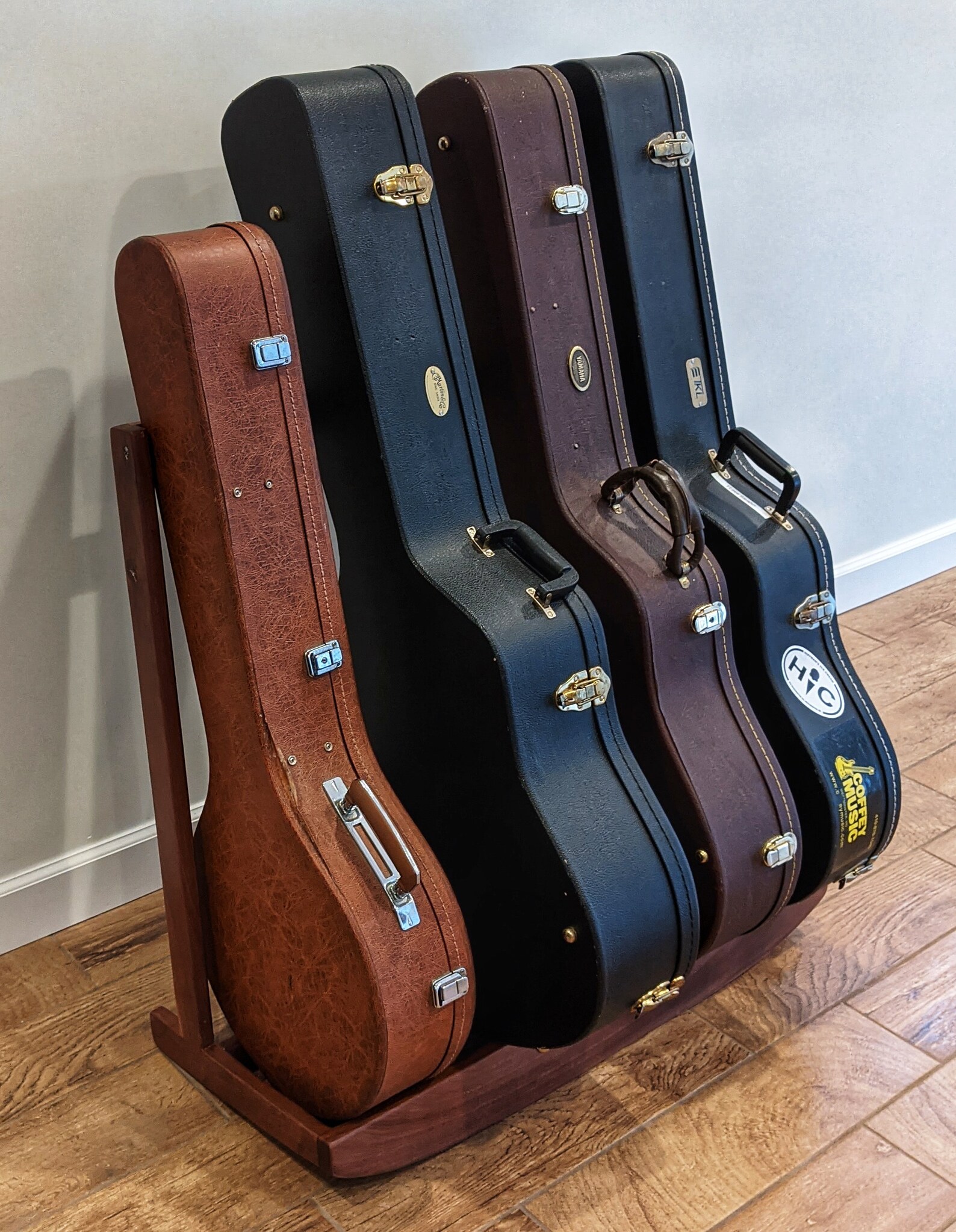 Walnut Guitar Case Stand Etsy
