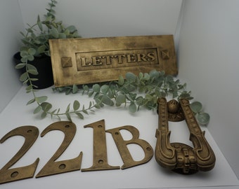 Sherlock Holmes inspiriert - Türklopfer & Nummer 221 B - für jede Tür - optisches Highlight-handbemalt- door knocker - Free Tracking