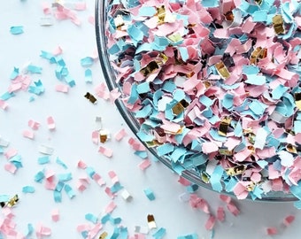 METALLIC GOLD add-in option , Shredded Confetti , Handpunched , Kid business , Young Entrepreneur