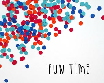 Fun Time , paper confetti , hand punched, kid business , party decor