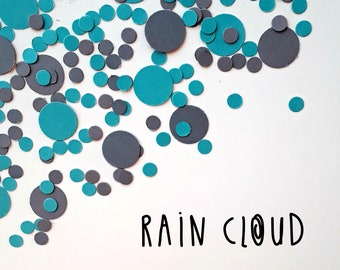 Rain Cloud , paper confetti , hand punched, kid business , party