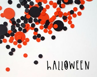Halloween, hand punched , paper confetti , kid business , party , fall