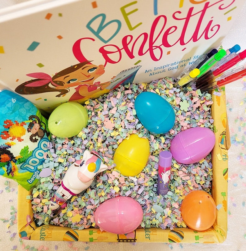 100% paper shredded confetti , kid business , easter , spring , Philanthropy, eco-friendly image 6