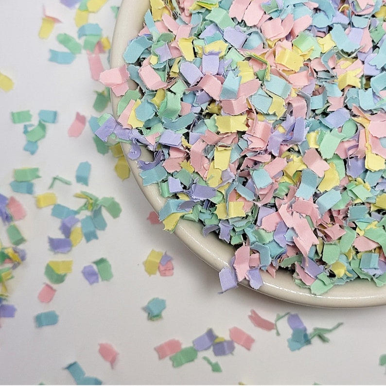 100% paper shredded confetti , kid business , easter , spring , Philanthropy, eco-friendly image 2