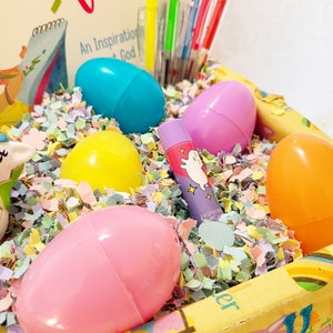 100% paper shredded confetti , kid business , easter , spring , Philanthropy, eco-friendly image 4